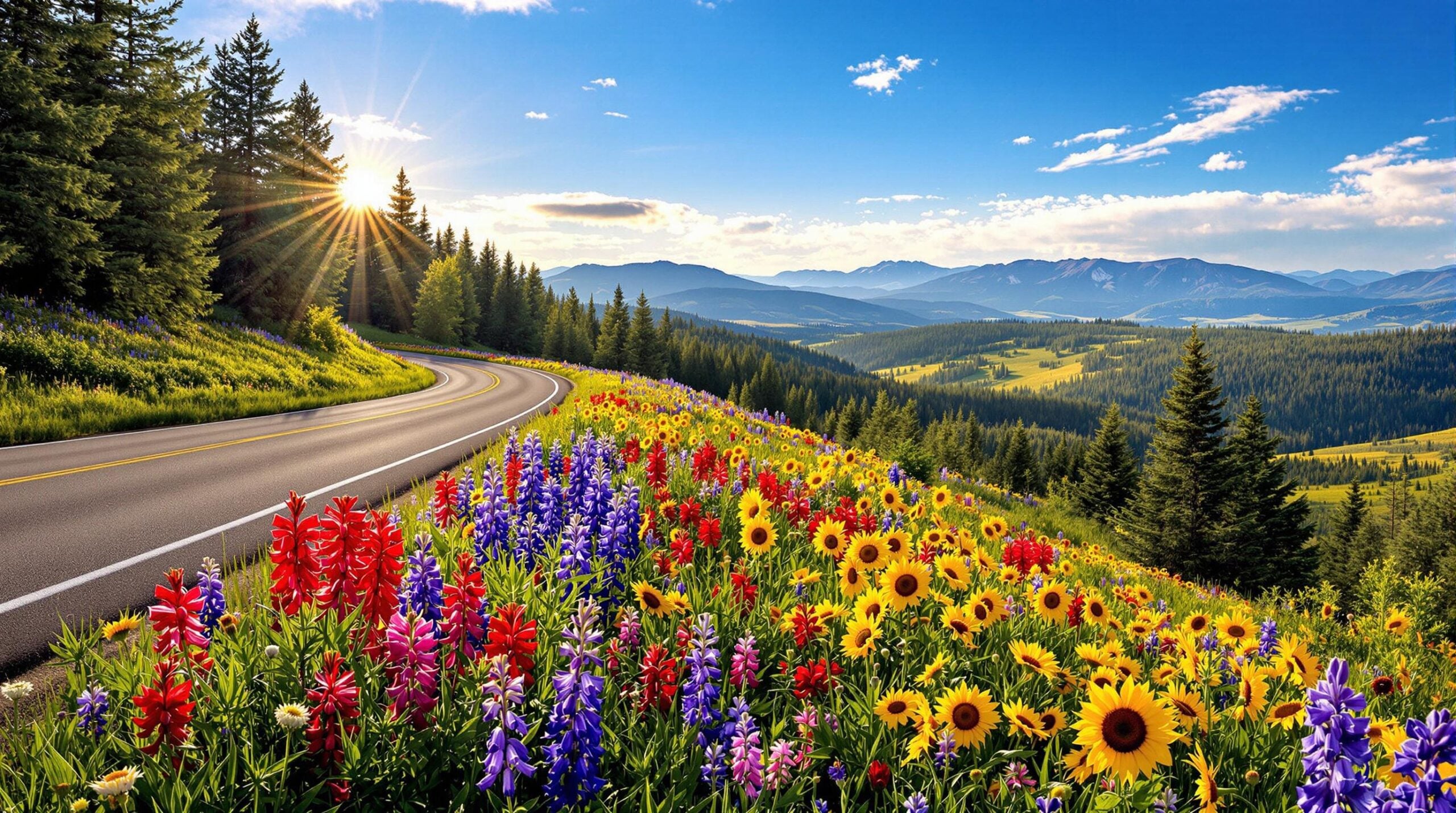 Roadside Wildflower Meadows Bloom Near Hermosa Creek Overlook—Plan