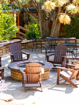 Outdoor patio area